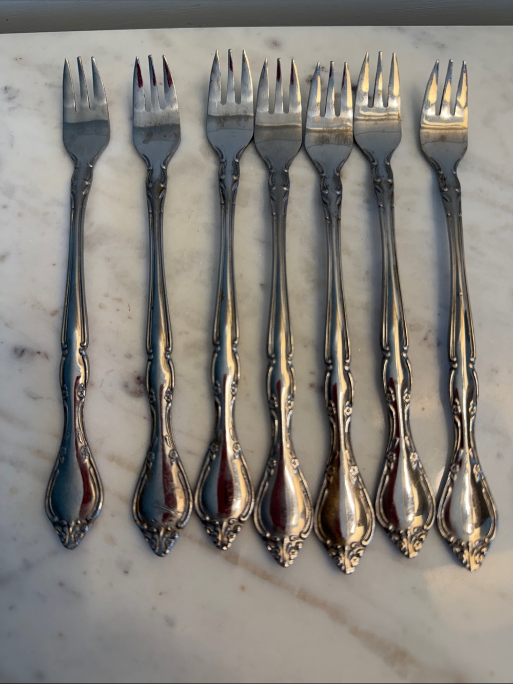 Supreme Cutlery by Towle Japan Set of 7 Cocktail Seafood Forks